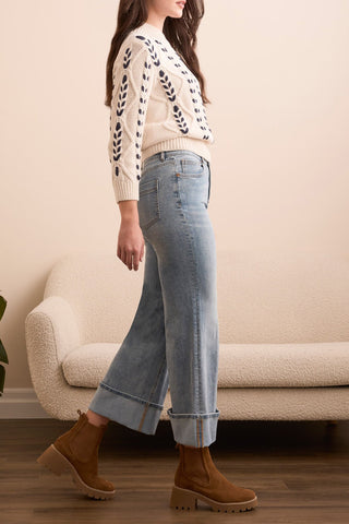 TRIBAL Brooke Cuffed Palazzo Jeans - Bray and Em Boutique