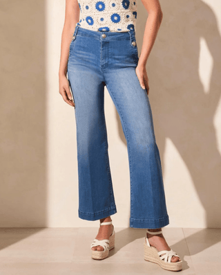 TRIBAL Brooke High Rise Palazzo Marine Jeans - Bray and Em Boutique