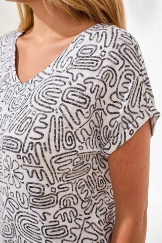 TRIBAL: Cap Sleeve Wear Two Ways Top - Bray and Em Boutique