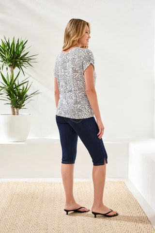 TRIBAL: Cap Sleeve Wear Two Ways Top