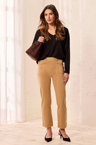 TRIBAL Straight Leg Pull-On Ankle Pants
