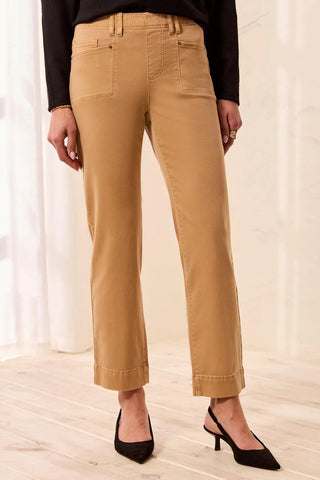 TRIBAL Straight Leg Pull-On Ankle Pants