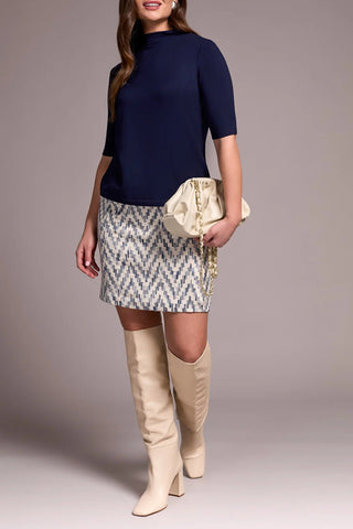TRIBAL Crafted Look Funnel Knit Top - Bray and Em Boutique