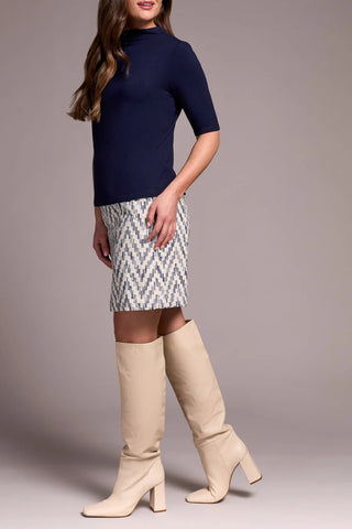TRIBAL Crafted Look Funnel Knit Top - Bray and Em Boutique