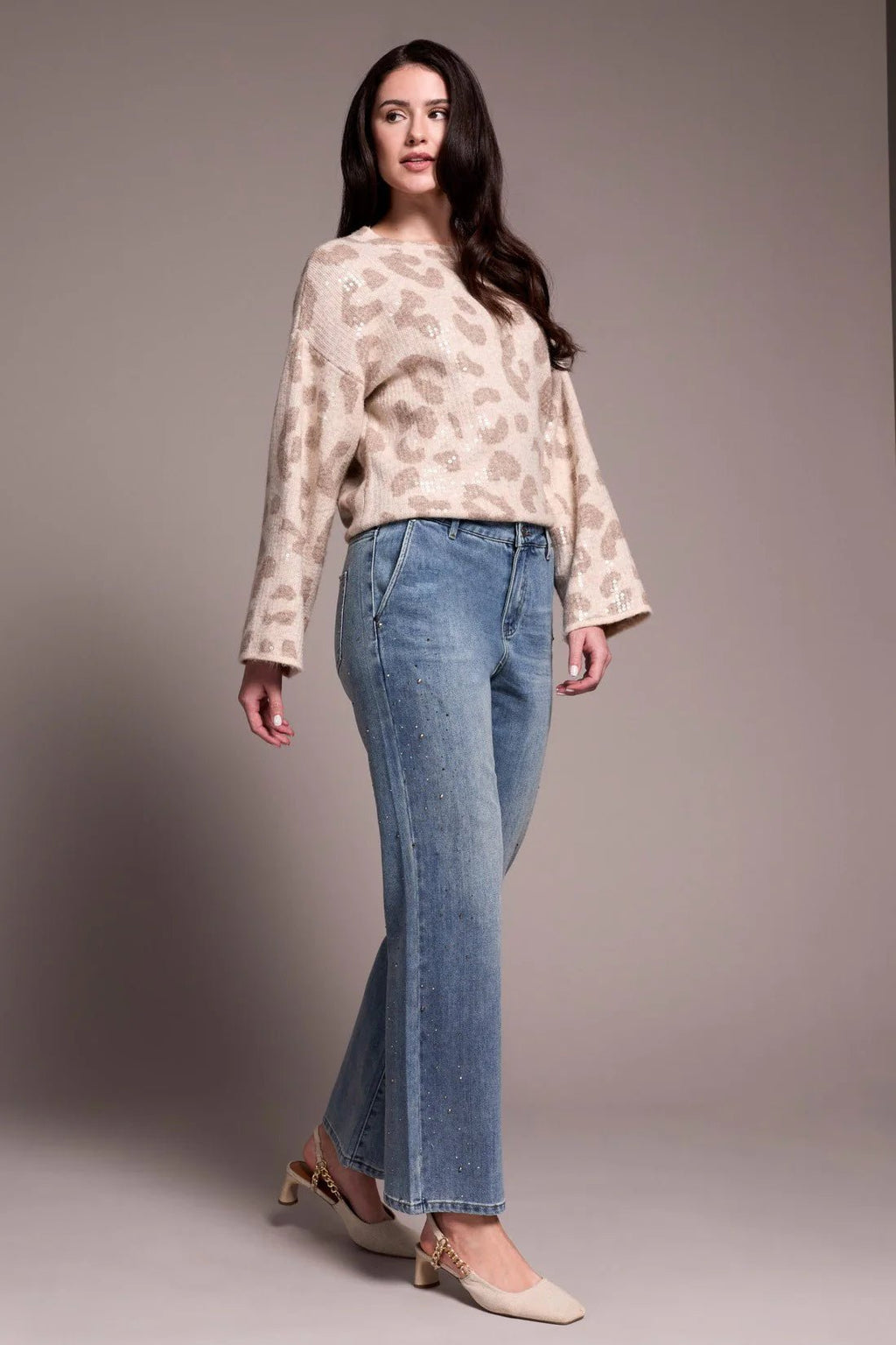 Cascading Rhinestone Pants TRIBAL Crystal Cascade HR Rhinestone Jeans – Bray and Em Boutique
