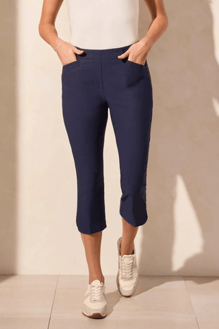 TRIBAL Doreen Flatten It® Pull - On Slit - Hem Capri - Bray and Em Boutique