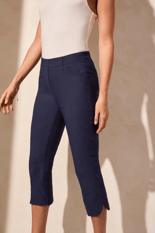 TRIBAL Doreen Flatten It® Pull - On Slit - Hem Capri - Bray and Em Boutique