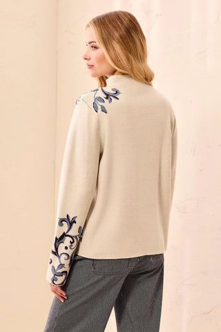TRIBAL: Double Knit Funnel Neck Sweater - Bray and Em Boutique