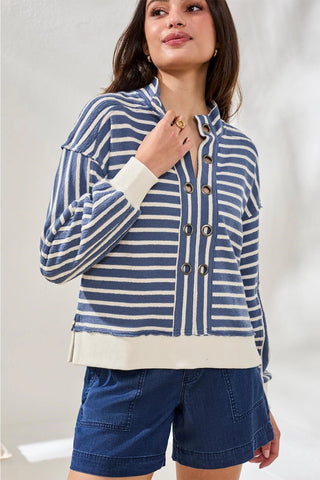 TRIBAL Easy Edge Popover Shirt - Bray and Em Boutique