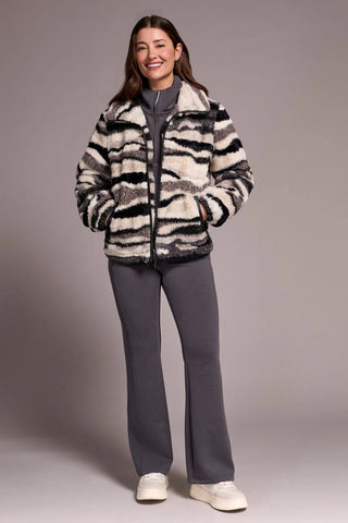 TRIBAL Edgy Twist Faux Fur Jacket - Bray and Em Boutique