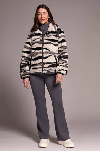TRIBAL Edgy Twist Faux Fur Jacket - Bray and Em Boutique