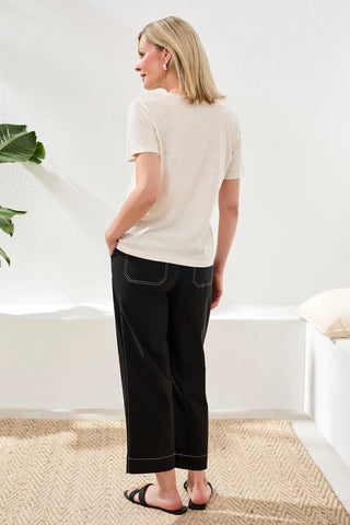 TRIBAL Embroidered Slub Tee - Bray and Em Boutique