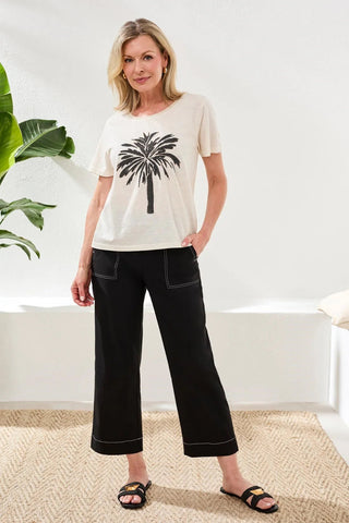 TRIBAL Embroidered Slub Tee - Bray and Em Boutique