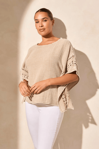 TRIBAL Expressive Find Gauze Blouse - Bray and Em Boutique