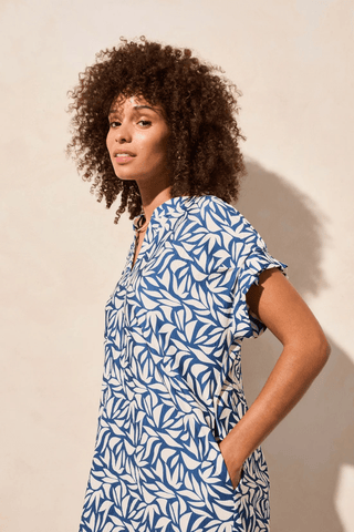 TRIBAL Eye - Catching Ruffle Sleeve Shift Dress - Bray and Em Boutique