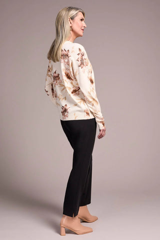 TRIBAL Floral Promises Funnel Neck Sweater - Bray and Em Boutique