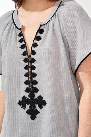 TRIBAL Flutter Sleeve Blouse - Bray and Em Boutique