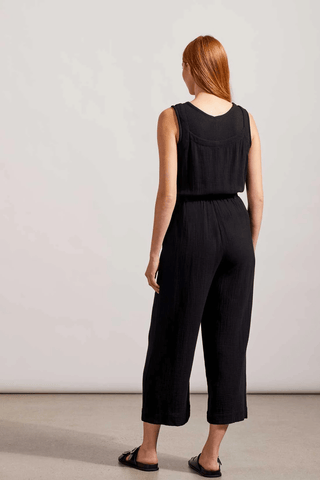 TRIBAL Fresh Fashion Gauze Belted Jumpsuit - Bray and Em Boutique