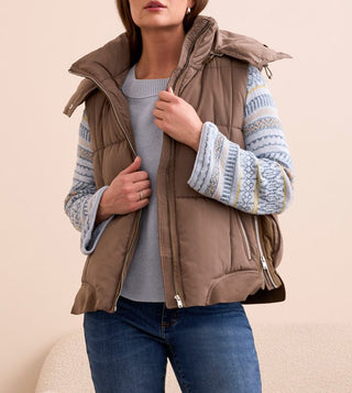 TRIBAL Friendly Charm Hooded Vest - Bray and Em Boutique