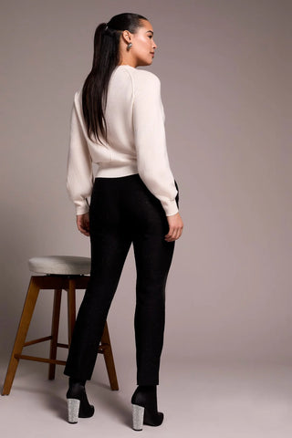 TRIBAL Glitter Luxe Pull-On Ankle Pants