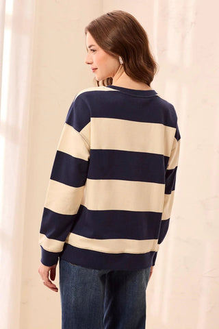TRIBAL Heart Drop Shoulder Pullover - Bray and Em Boutique