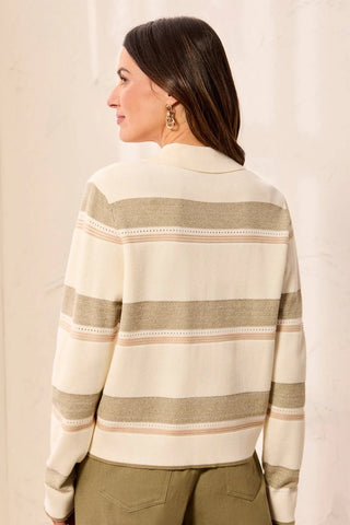 TRIBAL Jacquard Collared Cardigan - Bray and Em Boutique