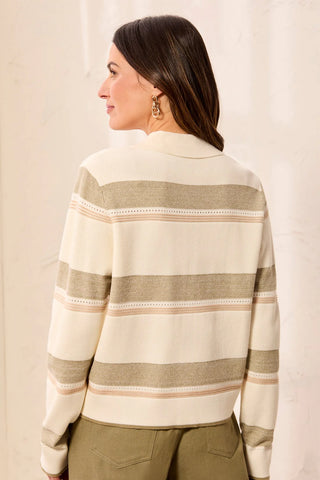 TRIBAL Jacquard Collared Cardigan