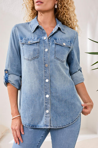 TRIBAL Like An Imagination Denim Shirt - Bray and Em Boutique