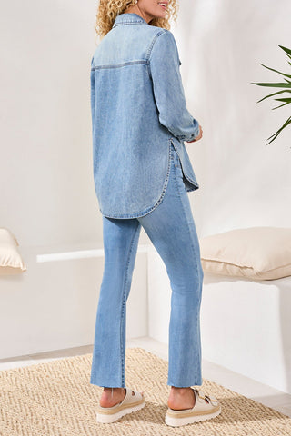 TRIBAL Like An Imagination Denim Shirt - Bray and Em Boutique