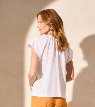 TRIBAL Refined Touch Notch Neck Top - Bray and Em Boutique