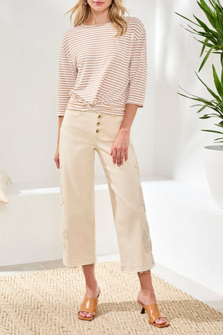 TRIBAL Say What You Wany Striped Top - Bray and Em Boutique