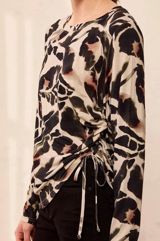 TRIBAL Side Ruched Knit Top - Bray and Em Boutique