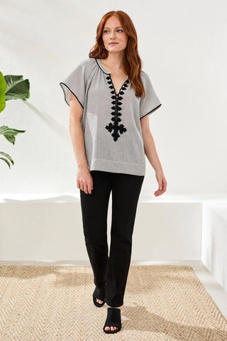 TRIBAL Flutter Sleeve Blouse