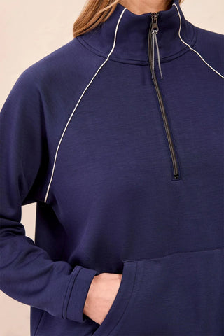 TRIBAL Techno Lux Quarter Zip Pullover - Bray and Em Boutique