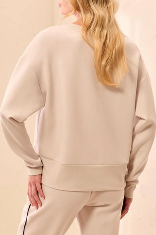 TRIBAL Techno Lux V-Neck Drop Shoulder Pullover - Bray and Em Boutique