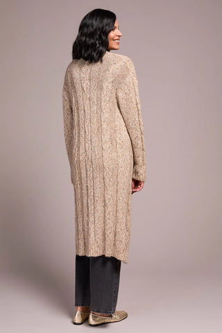 TRIBAL Textured Multicolor Long Sweater Cardigan