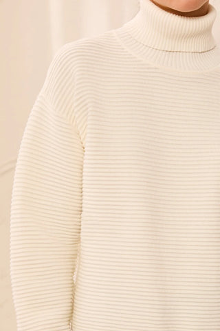 TRIBAL: Rib Mock Neck Sweater