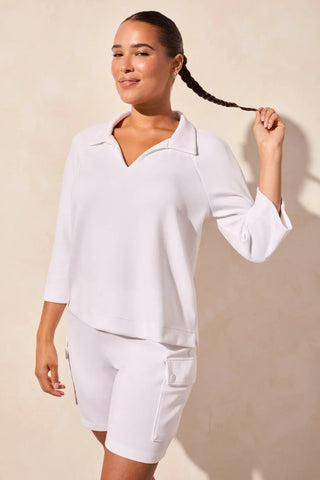 TRIBAL The Luxury Johnny Collar Polo Top - Bray and Em Boutique