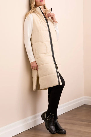 TRIBAL Zip Front Quilted Vest - Bray and Em Boutique