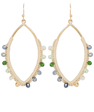 Trimmed Crystal Marquise Earrings - Bray and Em Boutique