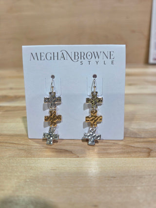 Trinity Cross Dangle Earrings - Bray and Em Boutique