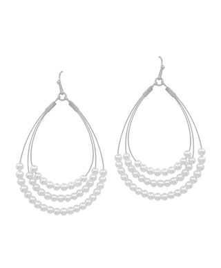 Triple Teardrop Pearl Earrings - Bray and Em Boutique