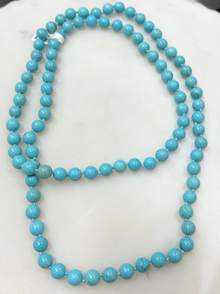 Turquoise Long Beaded Necklace - Bray and Em Boutique