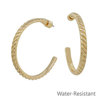 Twisted Hoop Earrings - Bray and Em Boutique