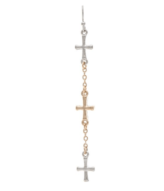 Two Tone Chain Link Crosses - Bray and Em Boutique