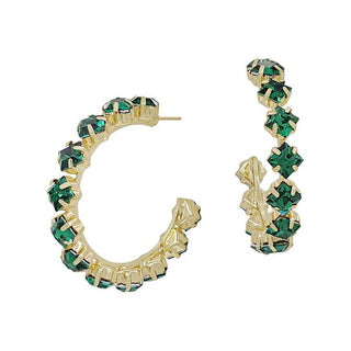 Uncharted Chapter Crystal Open Hoop Earrings - Bray and Em Boutique