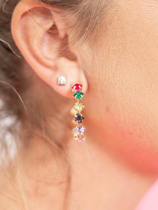 Uncharted Chapter Crystal Open Hoop Earrings - Bray and Em Boutique