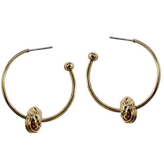 Unique Knot and Open Hoop Earring - Bray and Em Boutique