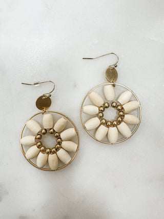 Unique Romance Wood Bead Earrings - Bray and Em Boutique