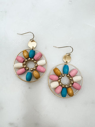 Unique Romance Wood Bead Earrings - Bray and Em Boutique
